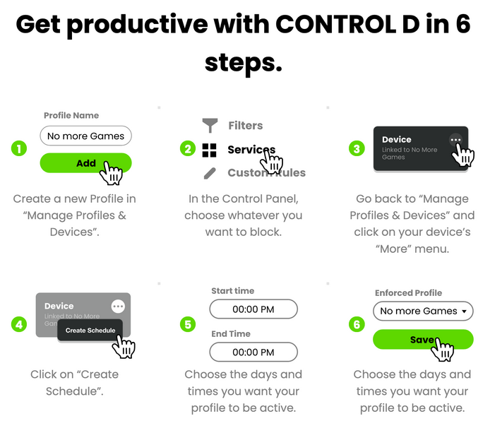 Curb your procrastination with Control D's scheduling functionality